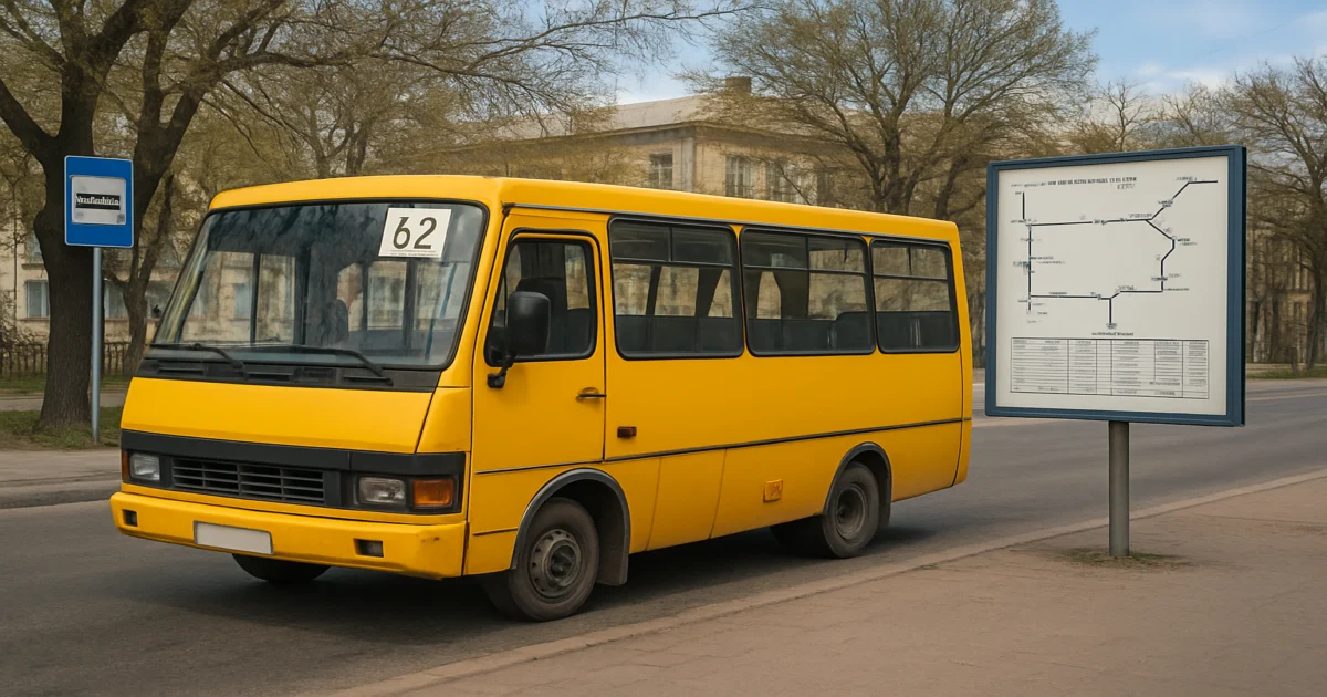 Маршрутка №62 в Николаеве: Расписание, схема, стоимость